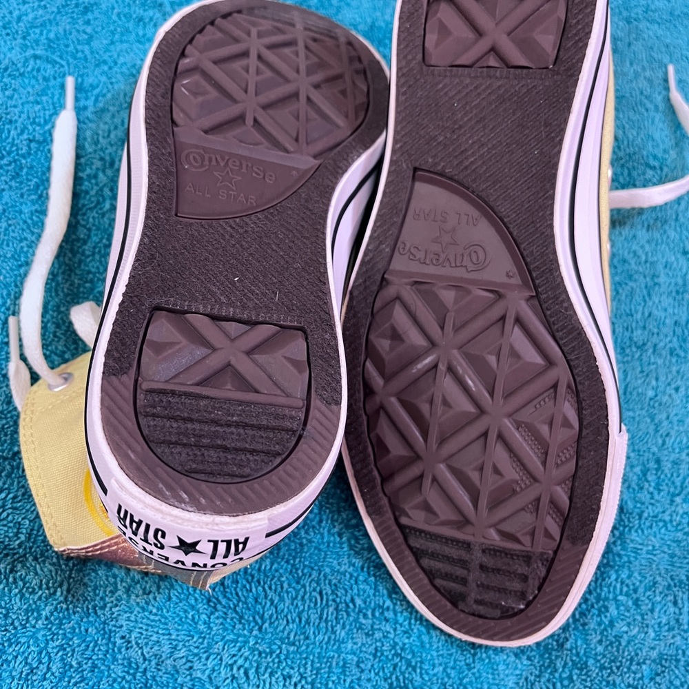 Converse Kids Yellow High-Top Sneakers - Picture 4 of 8
